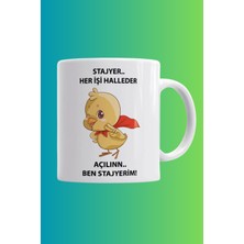 Stajyer Baskılı Kupa Bardak - Stajyer Kupa Bardak