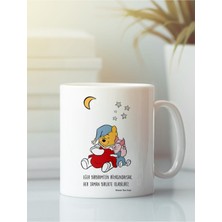 Beyaz Porselen Kupa Bardak Winnie The Pooh Aşk Dostluk Arkadaşlık Kardeşlik Sevgi