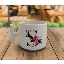 Latte & Espresso El Yapımı 's' Baş Harf Kupa T Kulp Kupa 200 ml