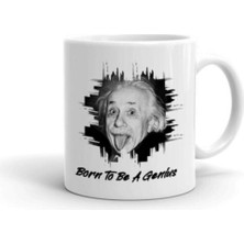 Dahi Olmak Için Doğmuş Einstein Baskılı Kupa Bardak