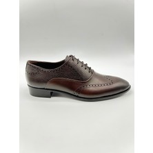 Santorino Ayakkabı Kahve Antik Karni Enjeksiyon Neolit Klasik Erkek Deri Ayakkabı