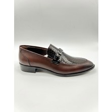 Santorino Ayakkabı Erkek Hakiki Deri Kahve Antik Karni Neolit Klasik Ayakkabı