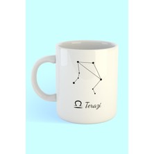 Terazi Burcu Yıldız Haritası Baskılı Kahve Kupası