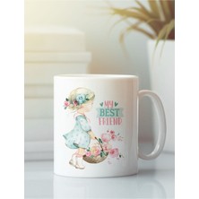 Beyaz Kupa Bardak G149 Aşk Dostluk Arkadaşlık Sevgi Kardeşlik Doğumgünü