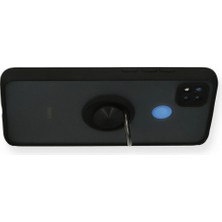 Marsilyan Xiaomi Redmi 9c Kılıf Montreal Yüzüklü Silikon Kapak - Siyah