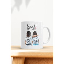 2 Arkadaşa Özel Best Friends Kupa Bardak