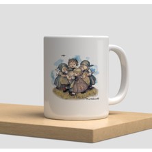 Beyaz Kupa Bardak A167 - Uçan Balon Aşk Sevgi Sevgililer Günü Yılbaşı