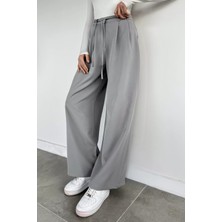 Gülseli Kadın Bel Bağcıklı Bol Paça Pantolon P-00020324