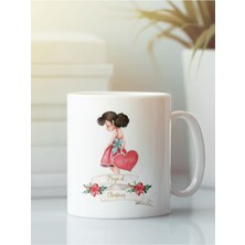 Beyaz Kupa Bardak G182 Aşk Yeniyıl Yılbaşı Noel Dostluk Arkadaşlık Sevgi Kardeşlik Doğumgünü