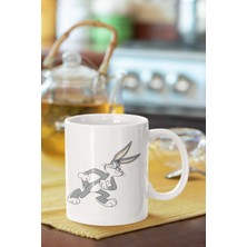 Kartal Motifi Baskılı Porselen Kupa Bardak