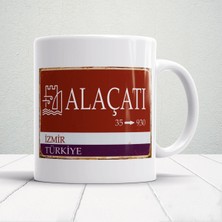 Izmir Alaçatı Sokak Tabela Baskılı Kupa
