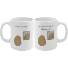 Üzgün Patates Baskılı Kupa Bardak