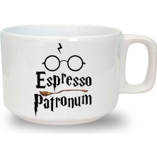Espresso Patronum Baskılı Seramik Beyaz Kahve Kupası