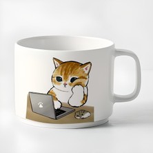 Double Türk Kahvesi Fincanı & Espresso Haylaz Kediler Fincan Kupa 180 ml