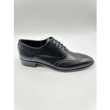 Santorino Ayakkabı Siyah Antik Karni Enjeksiyon Neolit Klasik Erkek Deri Ayakkabı