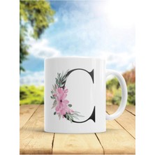 C Harfi Baskılı Kupa Bardak