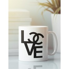 Beyaz Kupa Bardak Aşk Sevgililer Günü