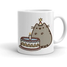 Beyaz Pusheen Baskılı Kupa