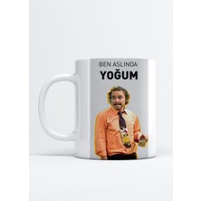 Burhan Altıntop Avrupa Yakası Ben Aslında Yoğum Baskılı Porselen Kupa Bardak