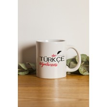 Porselen Türkçe Öğretmeni Özel Tasarım Kupa Bardak. .