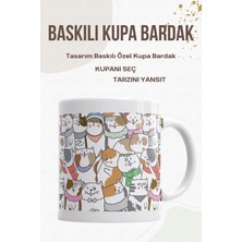 Hayta Kediler Baskılı Kupa Bardak - Kedili Kupa Bardak