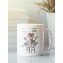 Beyaz Kupa Bardak Arkadaşlık Dostluk Kardeşlik