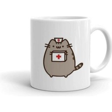 Hemşire Pusheen Baskılı Kupa Bardak