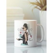 Beyaz Kupa Bardak Seyahat Paris