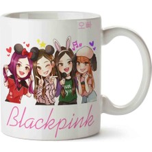 Black Pink Karakterler Porselen Kupa Bardak