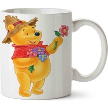 Winnie The Pooh Çiçek Porselen Kupa Bardak