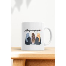 3 Arkadaşa Özel Her Zaman Yan Yana Kupa Bardak