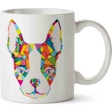Bulldog Rainbow Porselen Kupa Bardak