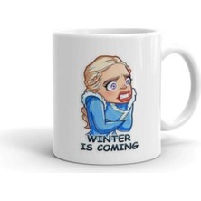Beyaz Winter Is Coming Baskılı Kupa