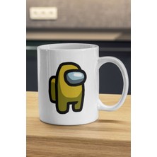 Sarı Among Us Kupa - Sarı Among Us Baskılı Kupa Bardak