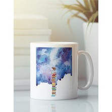 Beyaz Kupa Bardak Kitap Aşkı