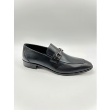 Santorino Ayakkabı Siyah Antik Enjeksiyon Neolit Klasik Erkek Deri Ayakkabı