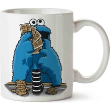 Susam Sokağı Kurabiye Canavarı Poker Porselen Kupa Bardak