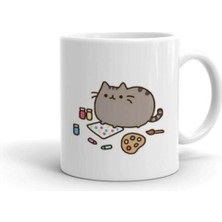 Ressam Pusheen Baskılı Kupa Bardak