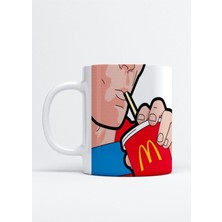 Mcdonald's Retro Baskılı Porselen Kupa Bardak