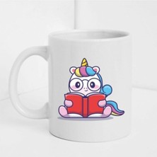 Unıcor Figürlü Beyaz Baskılı Kupa Bardak