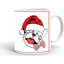 Yılbaşı Noel Baskılı Seramik Beyaz Kupa