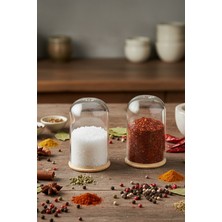 Porsima HF009001 2li Cam Tuzluk Biberlik Karabiberlik Seti 5x8,5cm