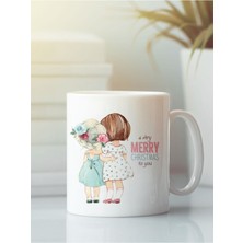 Beyaz Kupa Bardak G157 Aşk Yeniyıl Yılbaşı Noel Dostluk Arkadaşlık Sevgi Kardeşlik Doğumgünü