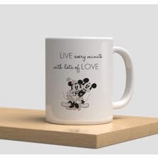 Beyaz Kupa Bardak G21MICKEY Mouse Aşk Dostluk Arkadaşlık Sevgi