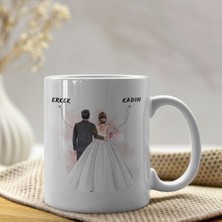 Kişiye Özel Sevgili Çift Gelin- Damat Kupası