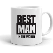 Best Man Baskılı Seramik Çay Kahve Kupa Bardak
