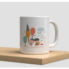 Beyaz Kupa Bardak A221 Hediye Doğumgünü Yılbaşı Anne Çocuk Anneler Günü