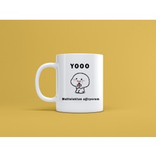 Yoo Mutluluktan Ağlıyorum Baskılı Kupa Bardak