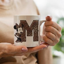 Mickey Mouse Minnie Temalı M Harfli Kupa Bardak