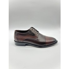 Santorino Ayakkabı Erkek Hakiki Deri Kahve Antik Flother Neolit Taban Klasik Ayakkabı